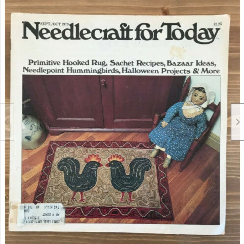 Vtg Needlecraft for Today Sep/Oct 1979 Craft Magazine Hooked Rug Halloween Batik